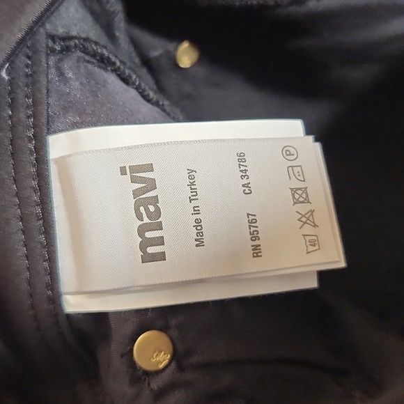 MAVI Adriana Ankle Mid Rise Super Skinny Tuxedo Black Jeans Sample 27 - Picture 9 of 13